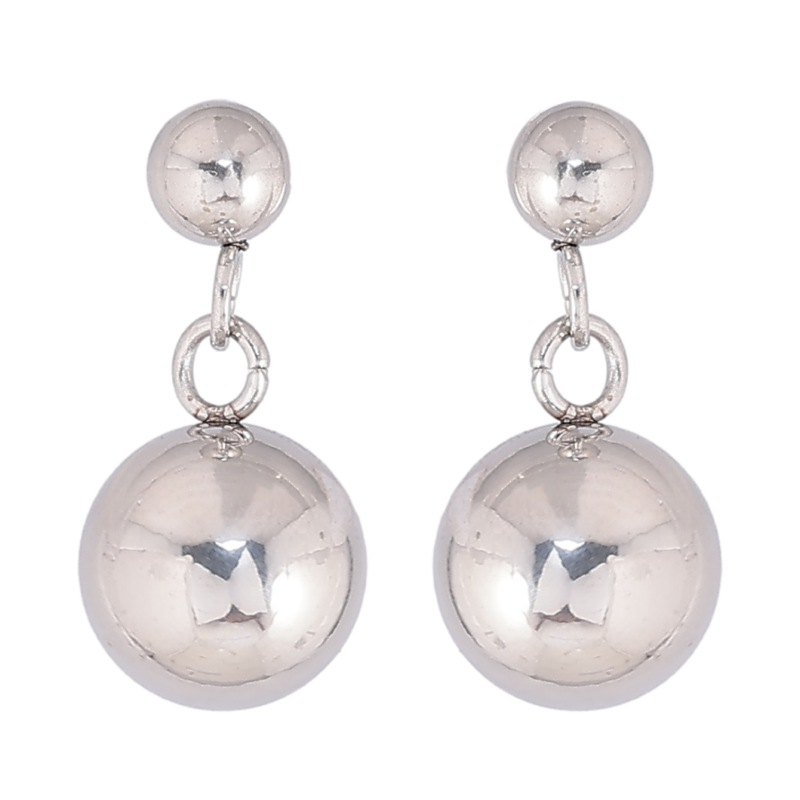 Сережки Xuping TTM Stainless Steel колір Родій пусети «Підвіски з кульок» фото №1