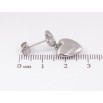 Сережки Xuping TTM Stainless Steel колір Родій пусети «Сердечка» фото №2