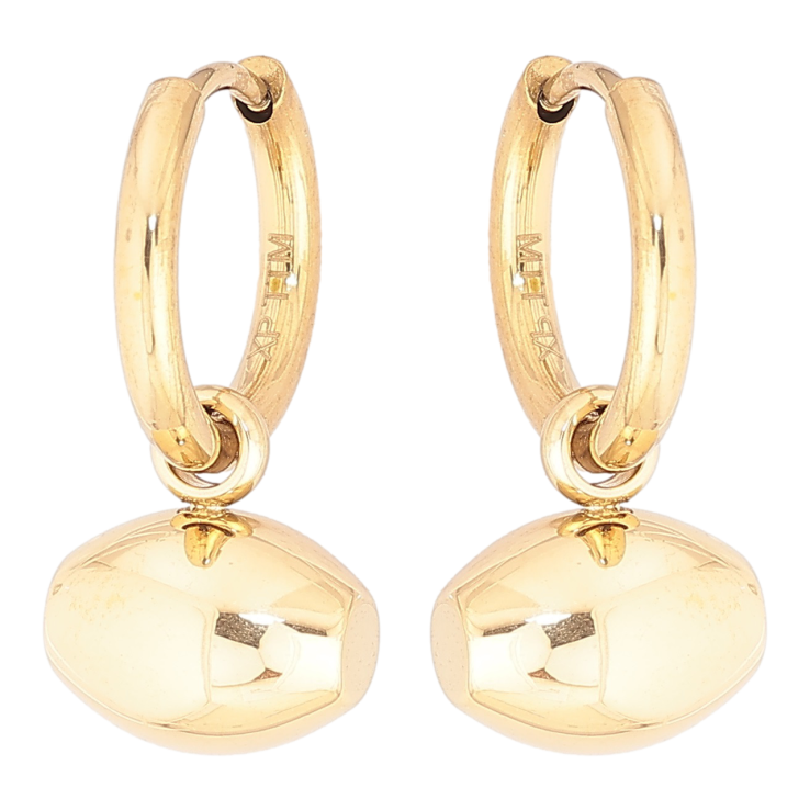 Серьги Xuping TTM Stainless Steel цвет 14К подвески на колечках Декоративные подвески 2 в 1 фото №13