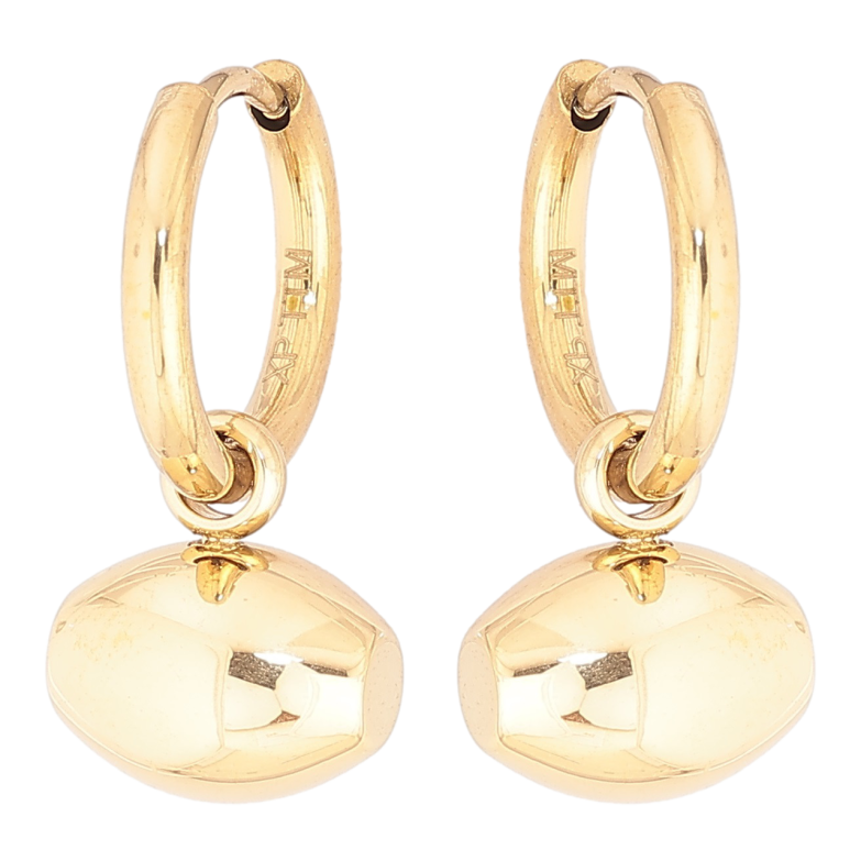 Серьги Xuping TTM Stainless Steel цвет 14К подвески на колечках Декоративные подвески 2 в 1 фото №1