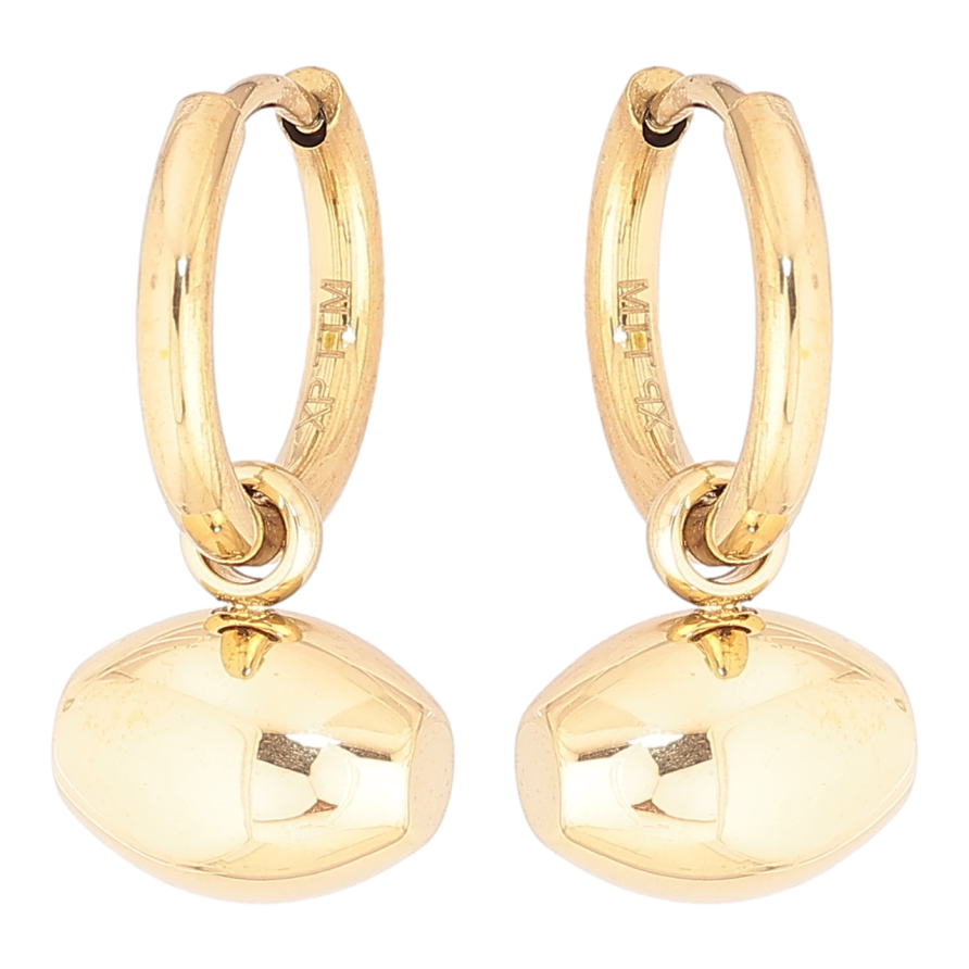 Серьги Xuping TTM Stainless Steel цвет 14К подвески на колечках Декоративные подвески 2 в 1 фото №1