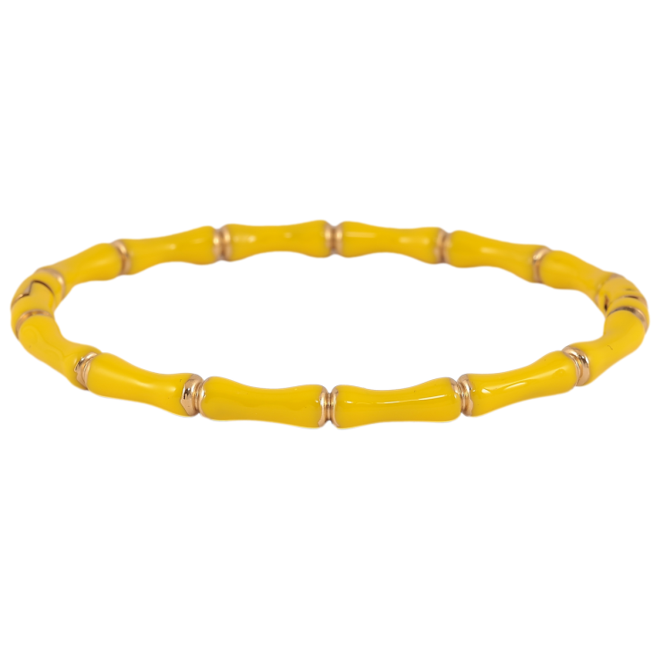 Браслет Xuping ТТМ Stainless Steel колір 14К «Візерунок з жовтою емаллю» ø 6см фото №4 Браслет Xuping ТТМ Stainless Steel колір 14К «Візерунок з жовтою емаллю» ø 6см фото №4