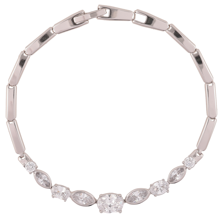 Браслет Xuping Родій «Кришталева доріжка» розмір 19см х 3мм фото №8