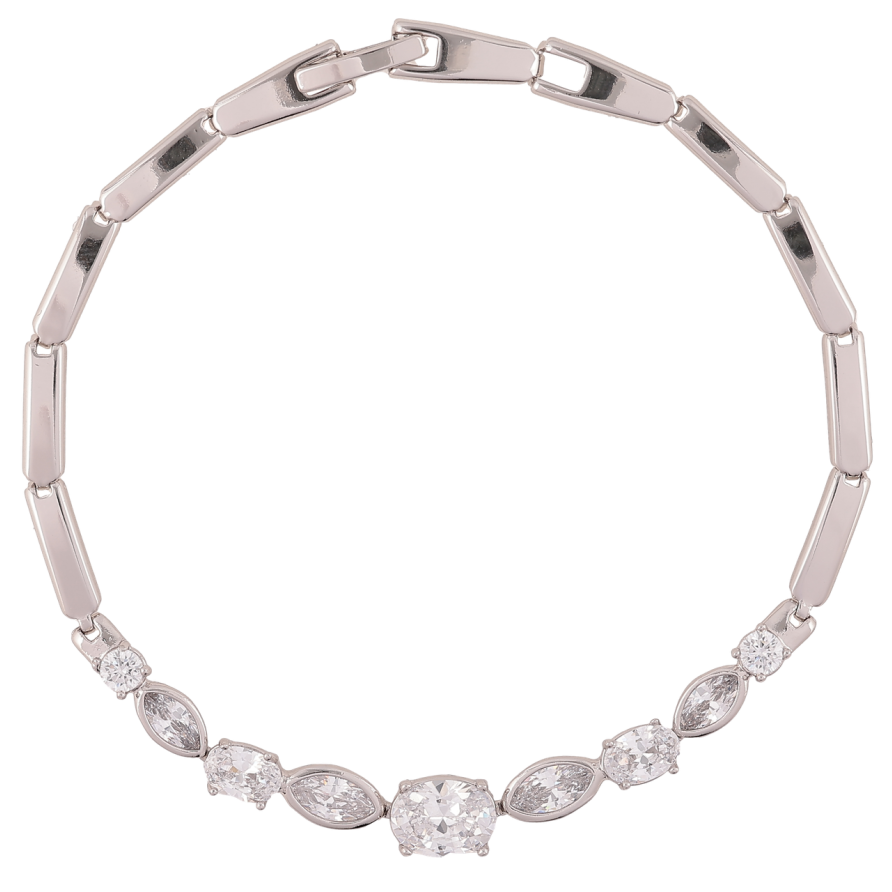 Браслет Xuping Родій «Кришталева доріжка» розмір 19см х 3мм фото №1