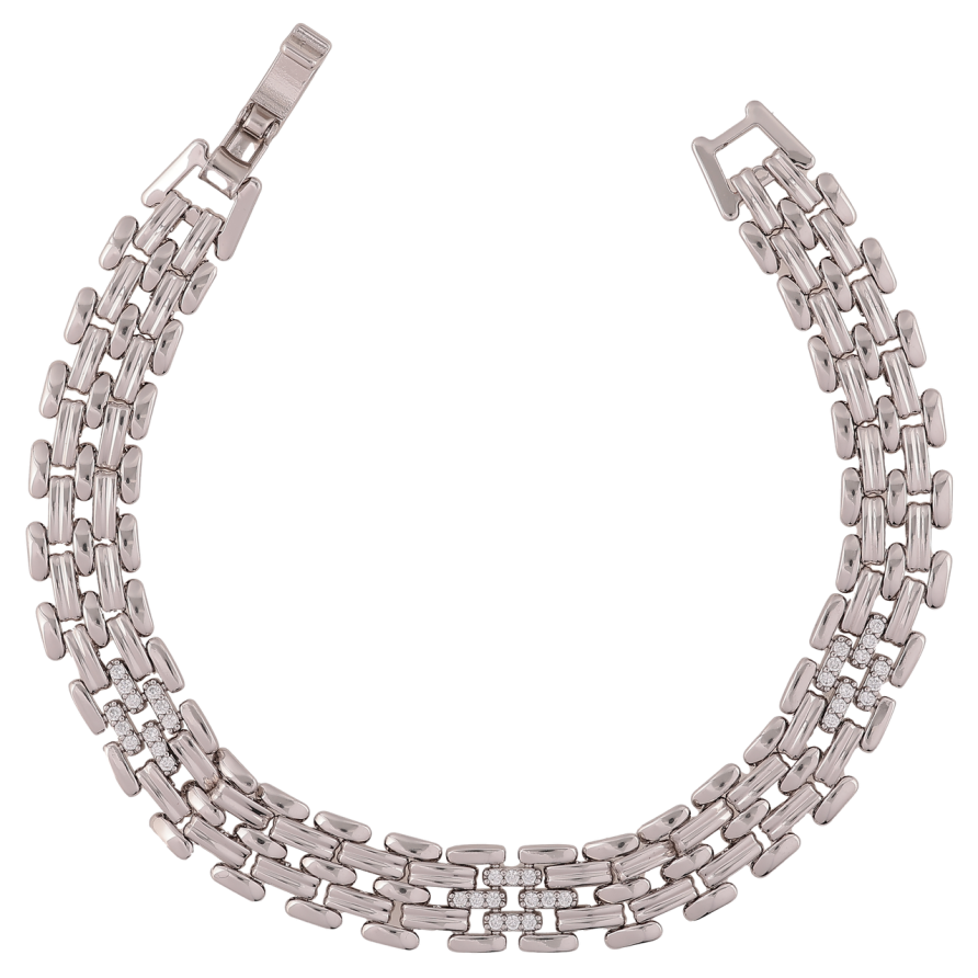 Браслет Xuping Родій «Декоративний браслетний орнамент» розмір 19см х 10мм фото №1