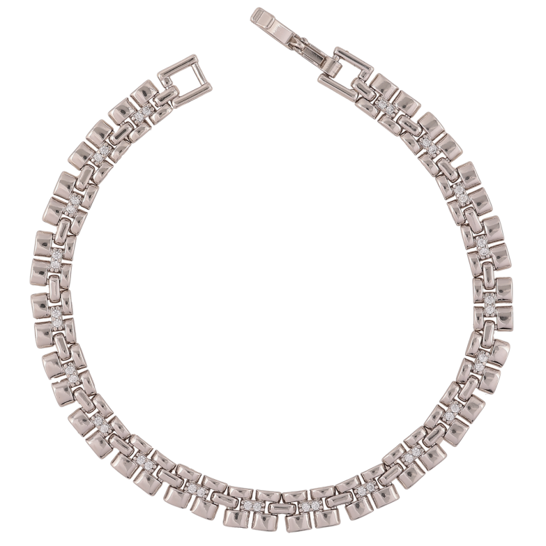 Браслет Xuping Родий Декоративный браслетный орнамент размер 19.5см х 6мм фото №3