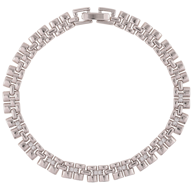 Браслет Xuping Родій «Декоративний браслетний орнамент» розмір 19см х 6мм фото №6