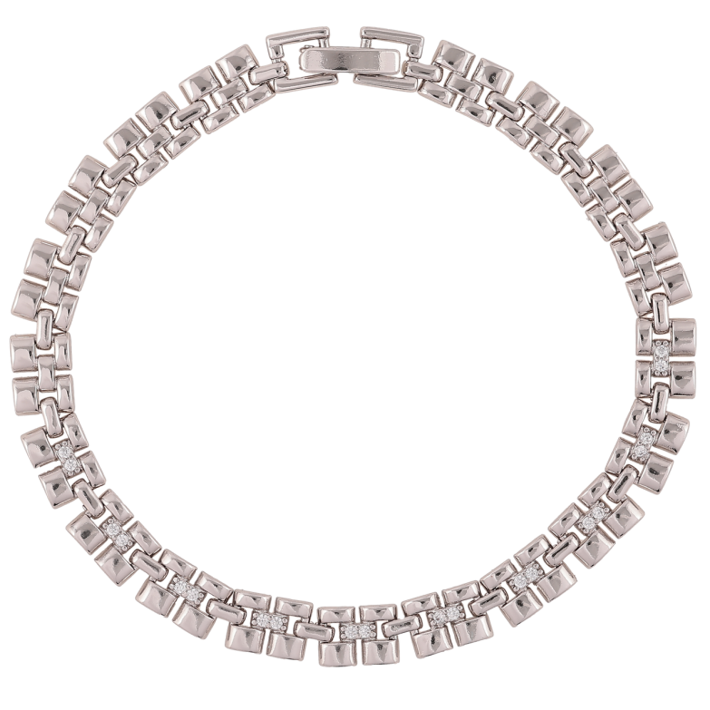 Браслет Xuping Родій «Декоративний браслетний орнамент» розмір 19см х 6мм фото №1