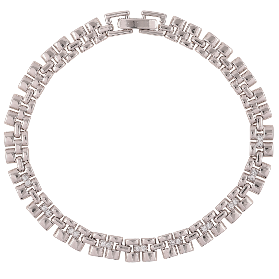 Браслет Xuping Родій «Декоративний браслетний орнамент» розмір 19см х 6мм фото №1