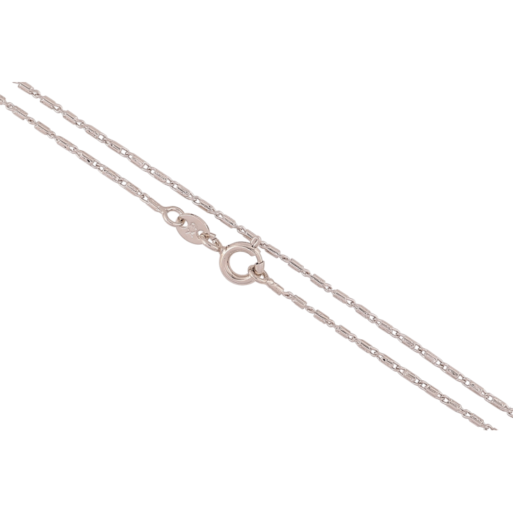 Ланцюжок Xuping Родій «Плетіння Равлик» довжина 60см х 1мм фото №5 Ланцюжок Xuping Родій «Плетіння Равлик» довжина 60см х 1мм фото №5