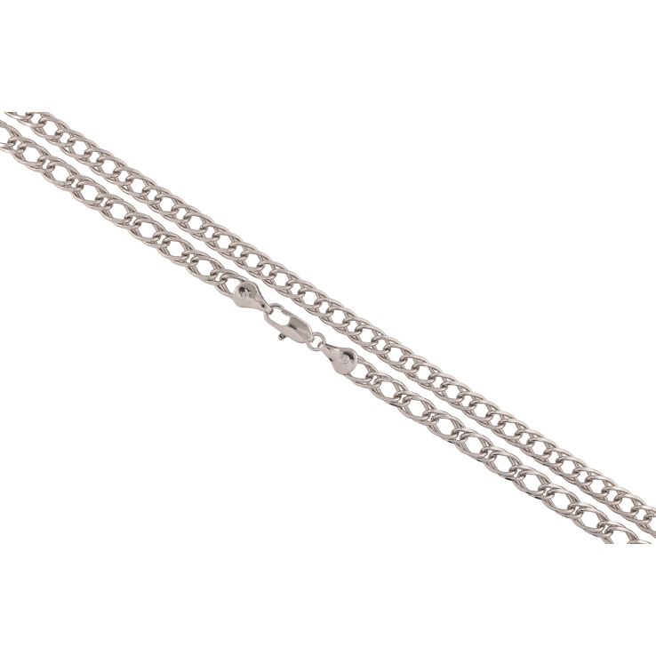 Ланцюжок Xuping Родій «Плетіння Подвійне Ромбо» довжина 60см х 5мм фото №6 Ланцюжок Xuping Родій «Плетіння Подвійне Ромбо» довжина 60см х 5мм фото №6