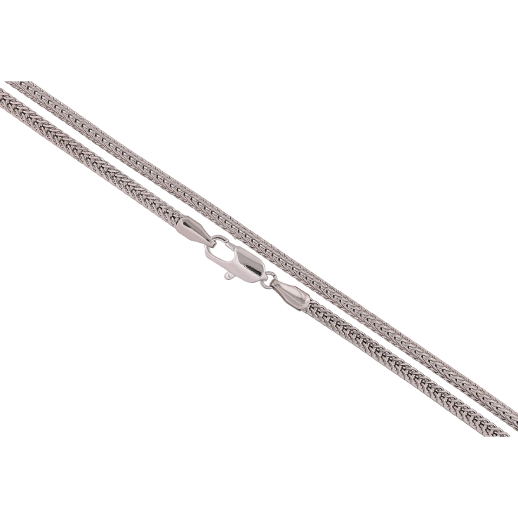 Ланцюжок Xuping Родій «Плетіння Колос» довжина 60см х 3мм фото №7 Ланцюжок Xuping Родій «Плетіння Колос» довжина 60см х 3мм фото №7