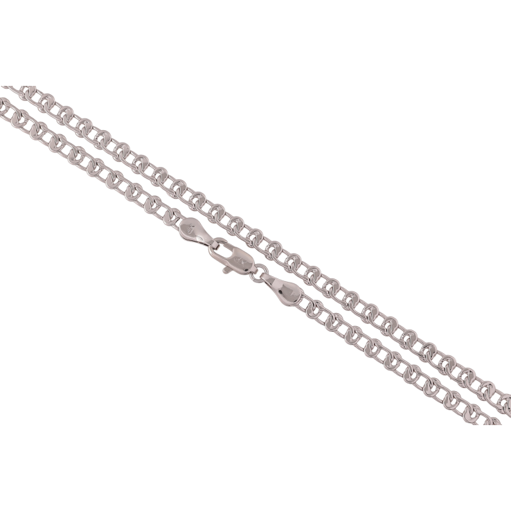 Ланцюжок Xuping Родій «Плетіння Вузол» довжина 45см х 4мм фото №2 Ланцюжок Xuping Родій «Плетіння Вузол» довжина 45см х 4мм фото №2