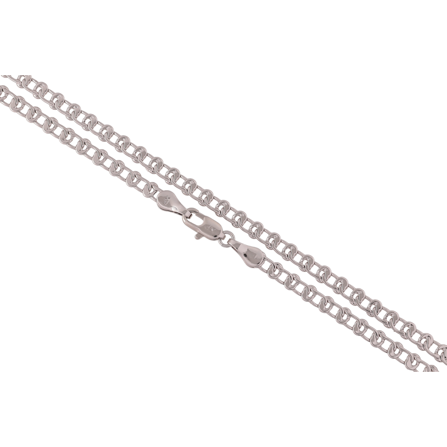 Ланцюжок Xuping Родій «Плетіння Вузол» довжина 45см х 4мм фото №1