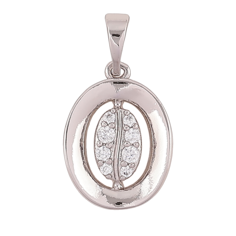 Кулон Xuping Родий Овал с цирконием для цепочки до 5мм фото №1