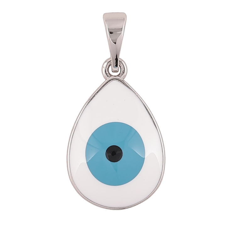 Кулон Xuping Родій «Крапелька-Оберег «Око Фатіми» з емаллю» для ланцюжка до 5мм фото №25