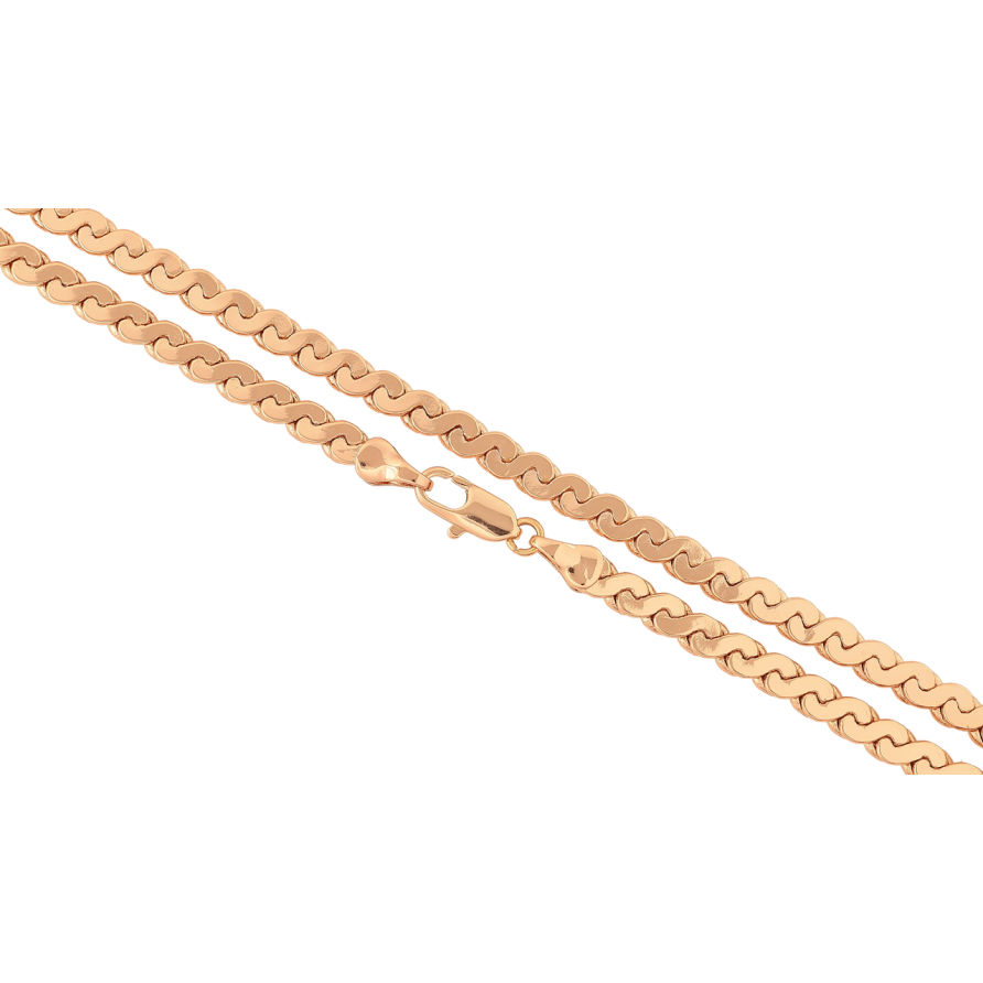 Цепочка Xuping Позолота 18K Плетение Серпантин длинна 49см х 4мм фото №1