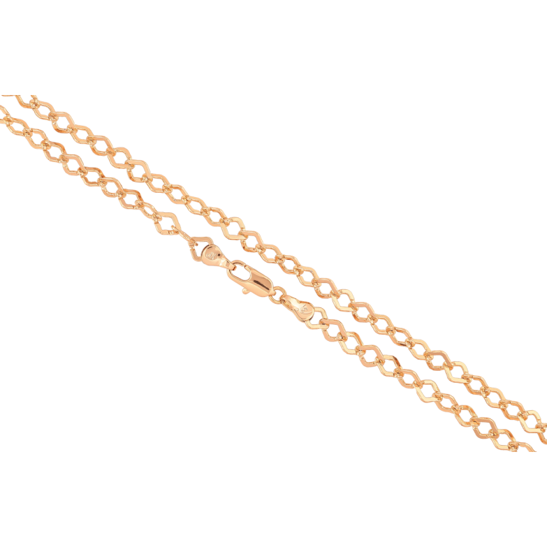 Ланцюжок Xuping Позолота 18K «Плетіння Ромб» довжина 50см х 5мм фото №1