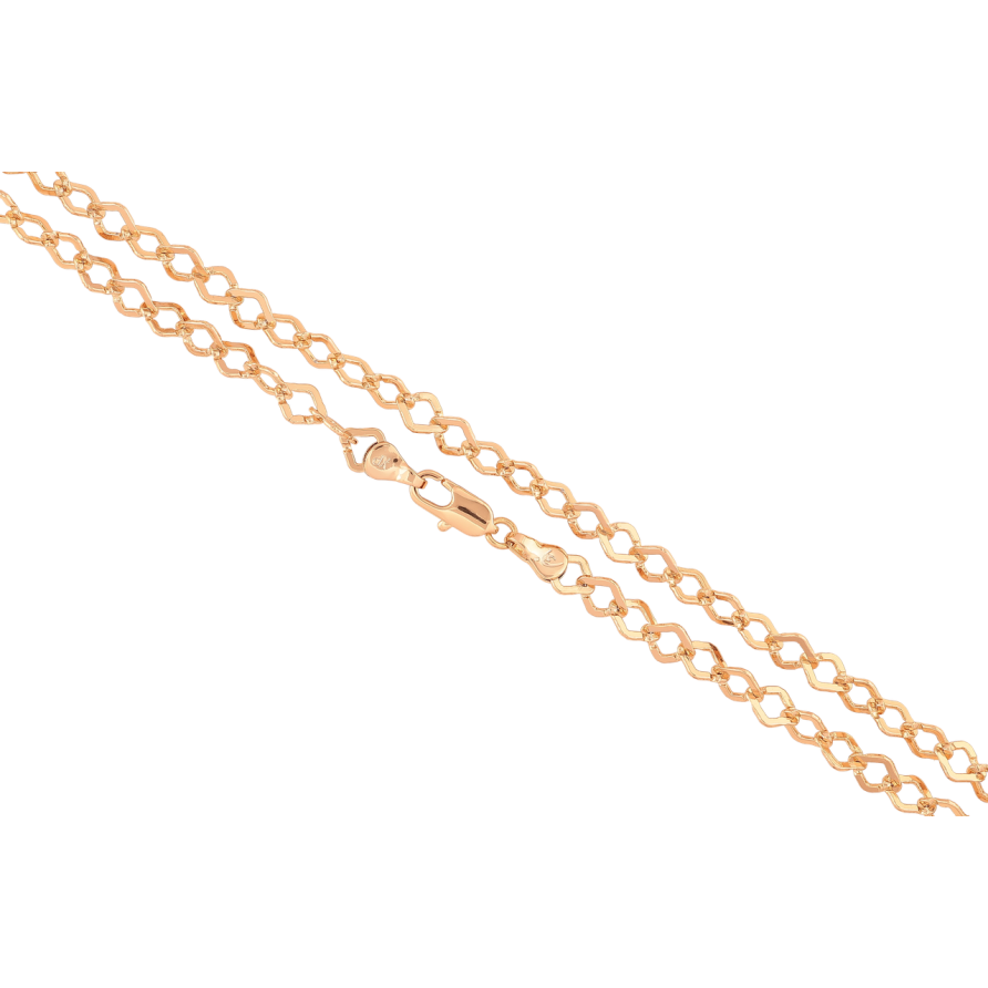 Цепочка Xuping Позолота 18K Плетение Ромб длинна 50см х 5мм фото №1