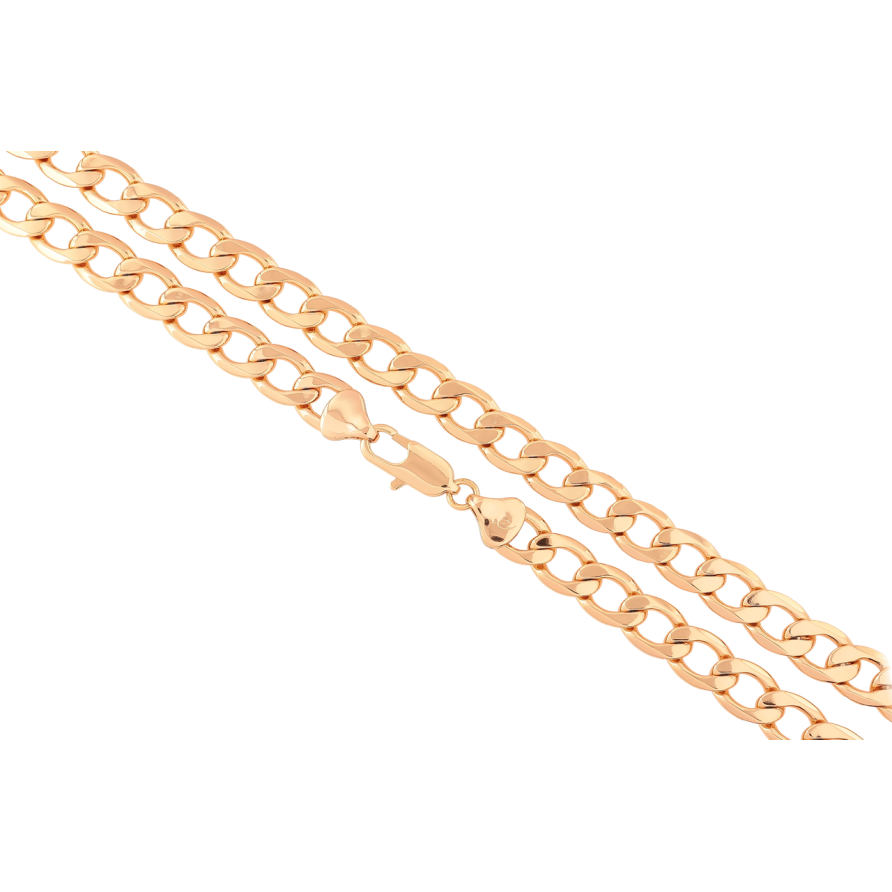 Ланцюжок Xuping Позолота 18K «Плетіння Панцирне» довжина 49см х 8мм фото №1