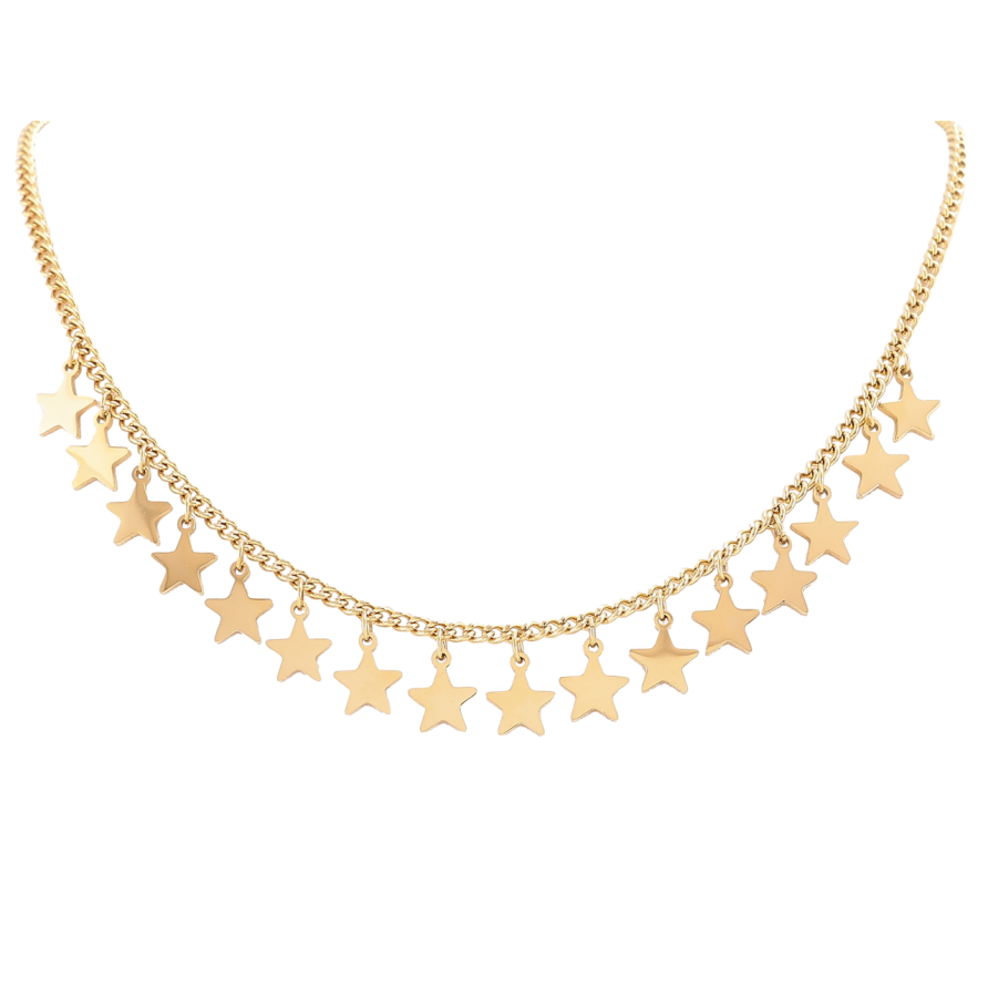 Кольє Xuping ТТМ Stainless Steel колір 14K «Зірки» довжина 41-46см х 2мм фото №1