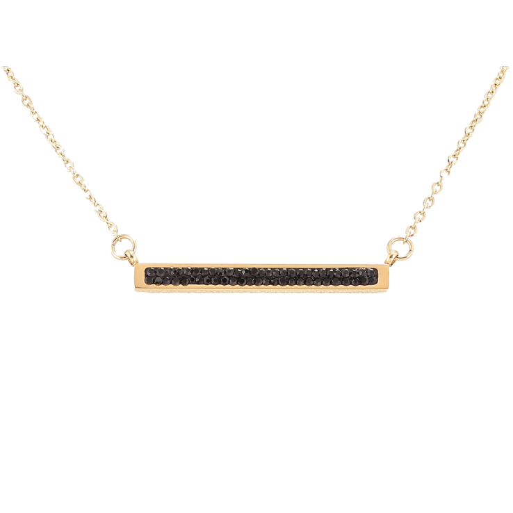 Кулон на ланцюжку Xuping ТТМ Stainless Steel колір 14K «Доріжка чорного цирконію» довжина 43-48см х 1мм фото №18