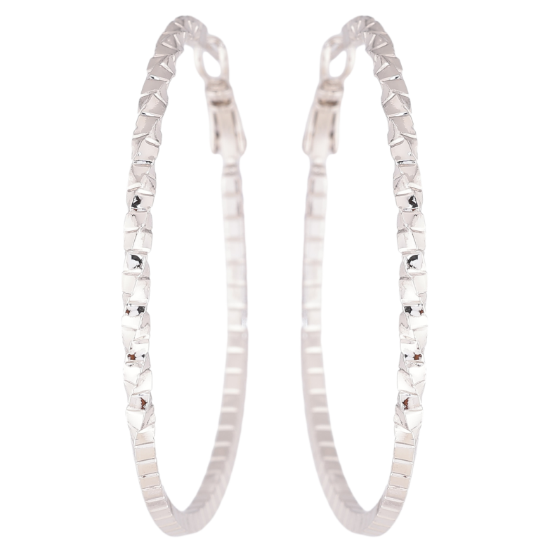 Серьги Xuping Родий кольца (конго) Декоративный узор ø 5см фото №1