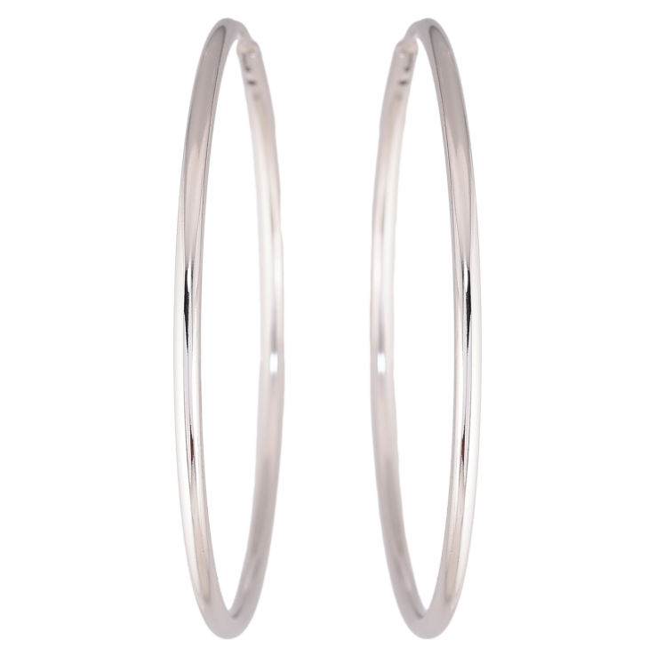 Серьги Xuping Родий кольца (конго) Классика ø 5см фото №21