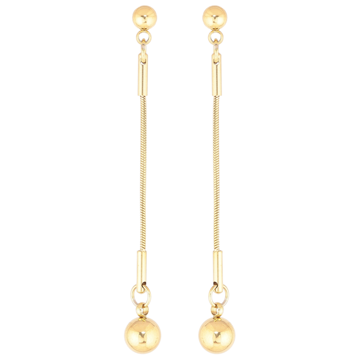 Сережки Xuping TTM Stainless Steel колір 14К пусети «Підвіски з кульками» фото №23