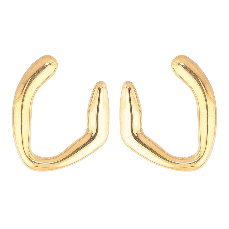 Сережки Xuping TTM Stainless Steel колір 14К пусети «Декоративний візерунок» фото №25