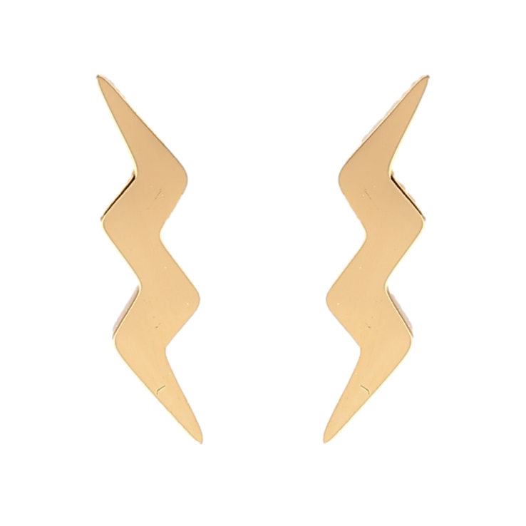 Сережки Xuping TTM Stainless Steel колір 14К пусети «Блискавка» фото №12