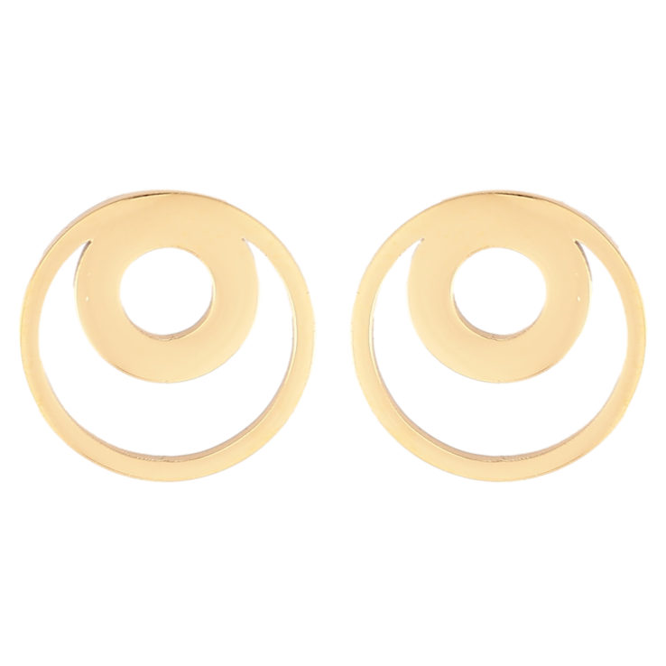 Сережки Xuping TTM Stainless Steel колір 14К пусети «Колечка» фото №15