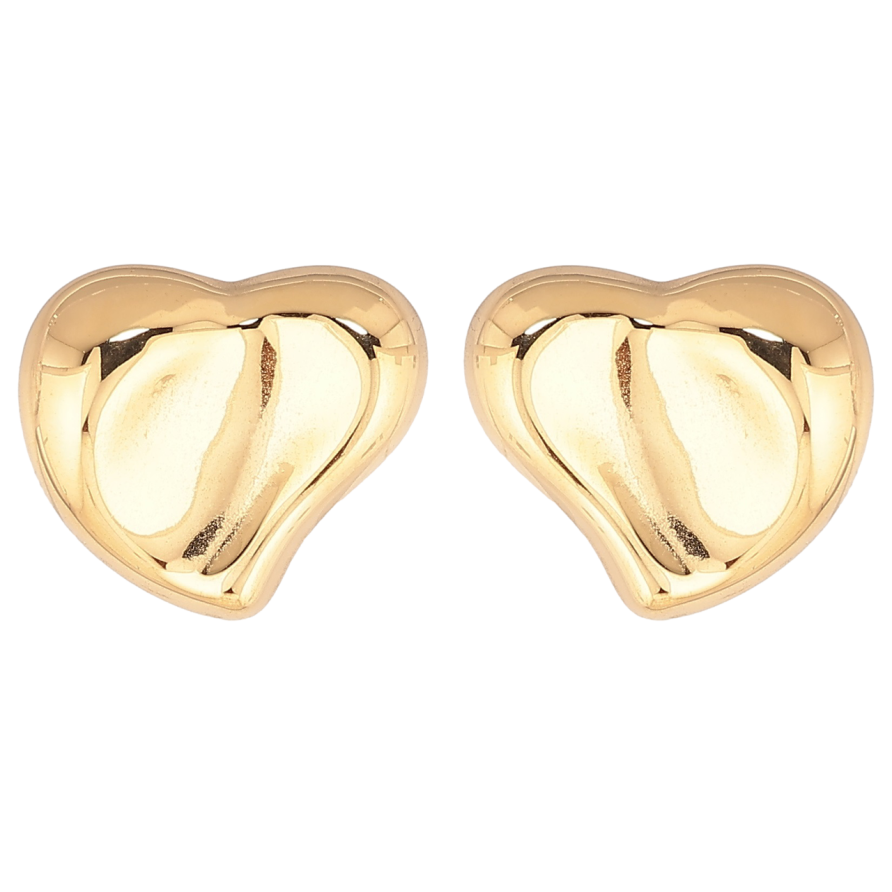 Сережки Xuping TTM Stainless Steel колір 14К пусети «Сердечка» фото №1