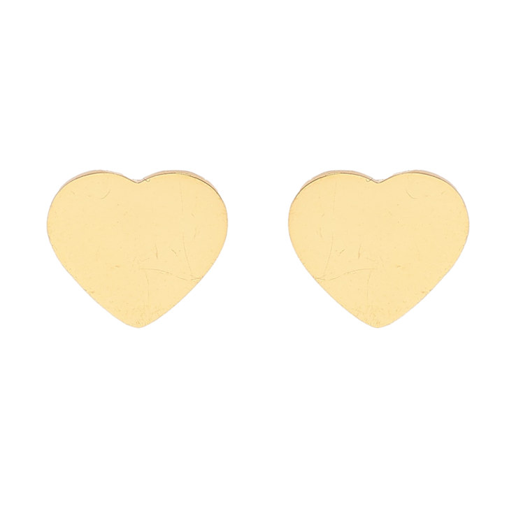 Сережки Xuping TTM Stainless Steel колір 14К пусети «Сердечка» фото №16