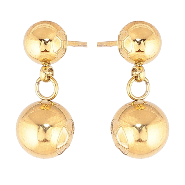 Серьги Xuping TTM Stainless Steel цвет 14К пусеты Шарики фото №16