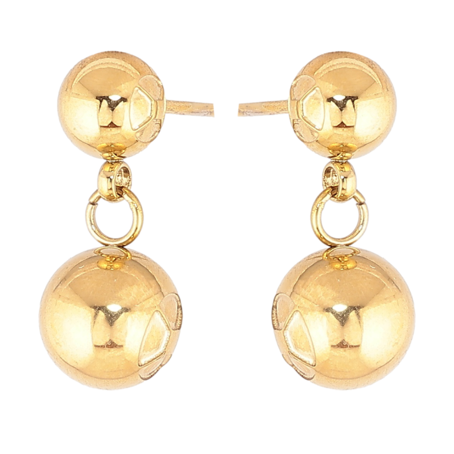 Сережки Xuping TTM Stainless Steel колір 14К пусети «Кульки» фото №1