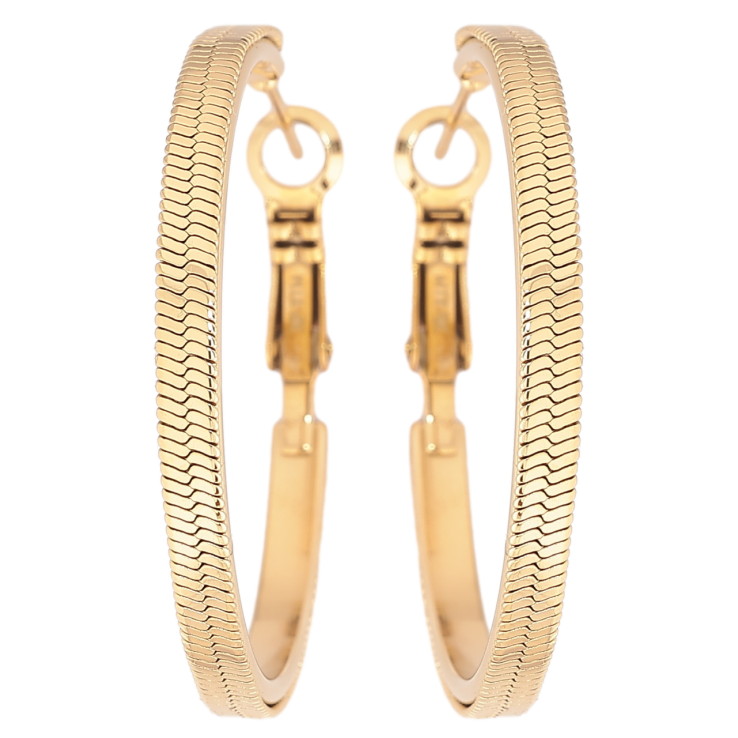 Серьги Xuping TTM Stainless Steel цвет 14К кольца (конго) Декоративный узор ø 3,5см фото №20