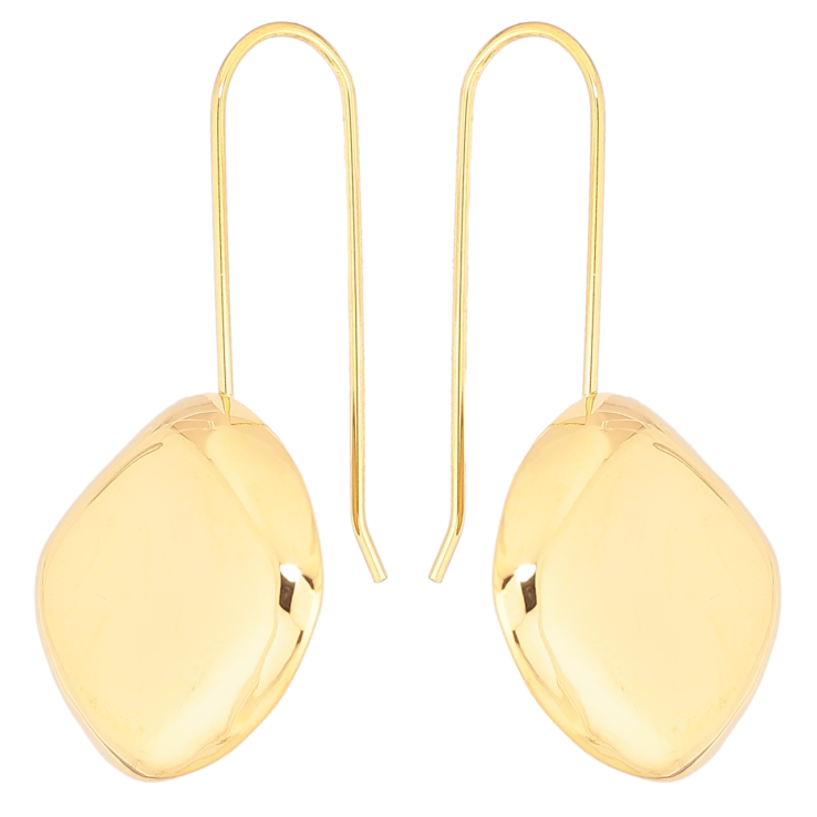 Сережки Xuping TTM Stainless Steel колір 14К французький замок «Ромби на дужках» фото №23