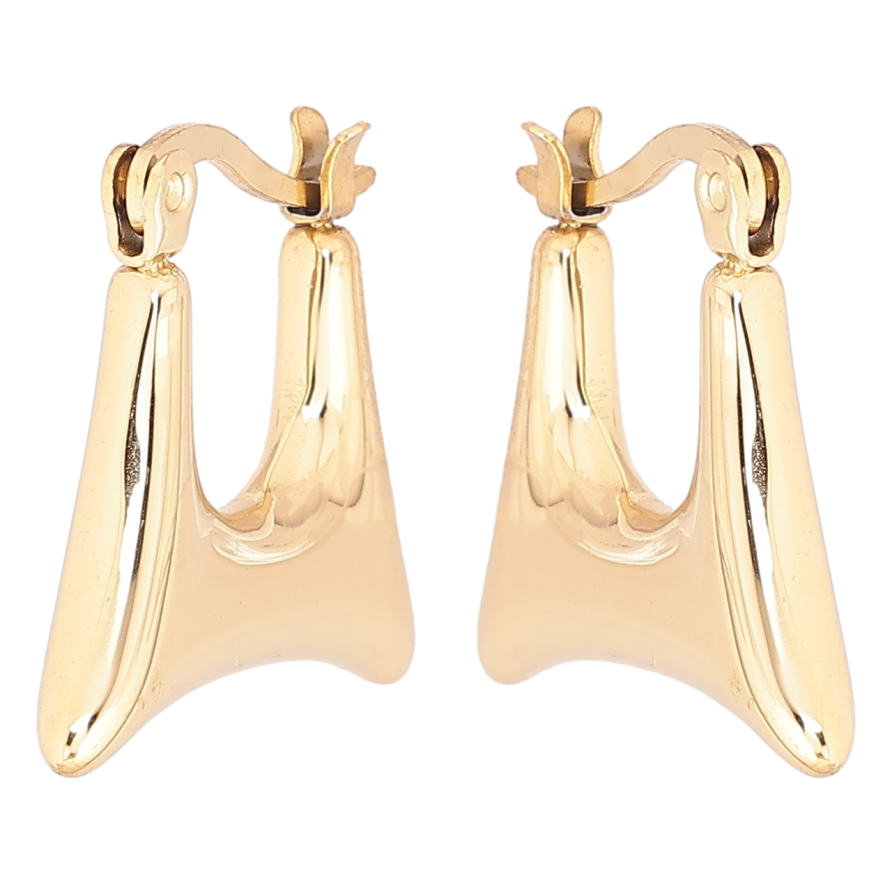 Сережки Xuping TTM Stainless Steel колір 14К замок-шпилька «Фігурні» фото №1