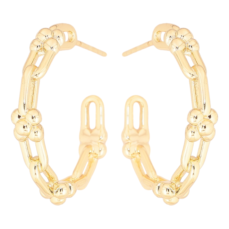 Серьги Xuping Позолота 14K пусеты Декоративные дуги фото №12