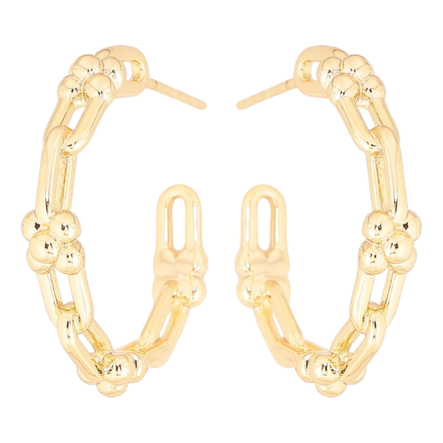 Серьги Xuping Позолота 14K пусеты Декоративные дуги фото №1