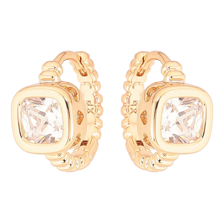 Сережки Xuping Позолота 18K колечка «Кристали» фото №19