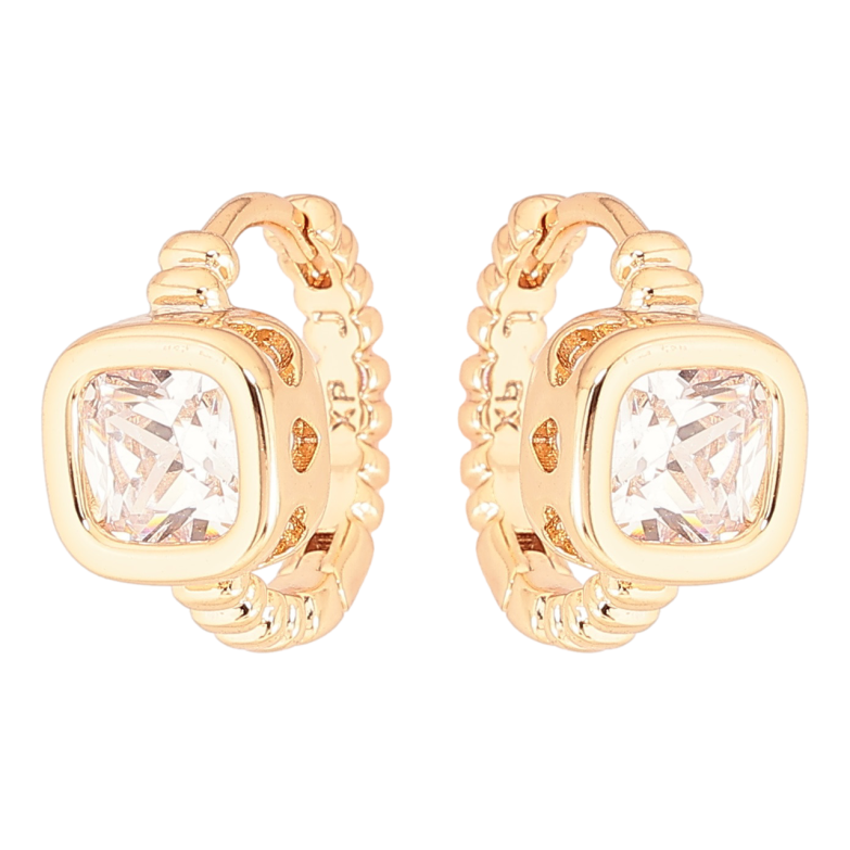 Сережки Xuping Позолота 18K колечка «Кристали» фото №1
