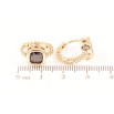 Сережки Xuping Позолота 18K колечка «Чорні кристали» фото №2