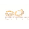 Серьги Xuping Позолота 18K колечки Волнистый узор с кристаллами фото №2