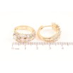 Серьги Xuping Позолота 18K колечки Инкрустация кристаллами фото №2