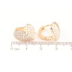 Серьги Xuping Позолота 18K колечки Сердечки с кристаллами и жемчужинами фото №2
