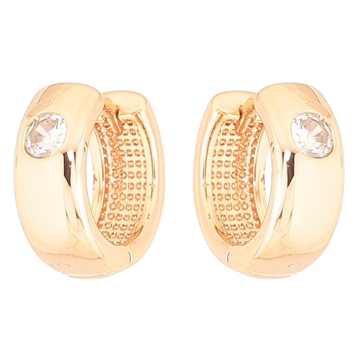 Серьги Xuping Позолота 18K колечки Вставки кристаллов фото №5