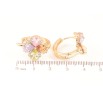 Сережки Xuping Позолота 18K колечка «Квіточки з різнокольорових кристалів» фото №2 Сережки Xuping Позолота 18K колечка «Квіточки з різнокольорових кристалів» фото №2