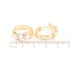 Сережки Xuping Позолота 18K колечка «Розсип кристалів» фото №2